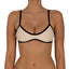 Top de Bikini Escote Redondo Veronica Crema Negro