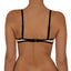 Top de Bikini Escote Redondo Veronica Crema Negro