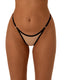 Bottom de Bikini Con Tirantes Ajustables Eliana Beige Negro