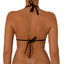 Top de Bikini Triangulo Amarrado al Cuello Becca Beige Negro