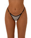 Bottom de Bikini Con Tirantes Ajustables Eliana Gris Negro