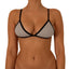 Top de Bikini Triángulo Clara Gris Negro