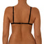 Top de Bikini Triángulo Clara Gris Negro