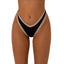 Bottom de Bikini sin elástico Paula Negro Gris