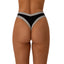 Bottom de Bikini sin elástico Paula Negro Gris