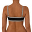Top de Bikini Escote Semi Recto Tirante Ancho Anna Negro Gris
