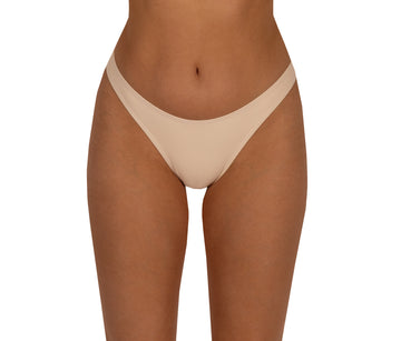 Bottom de Bikini Tiro Alto a la Cintura Olivia Ecru