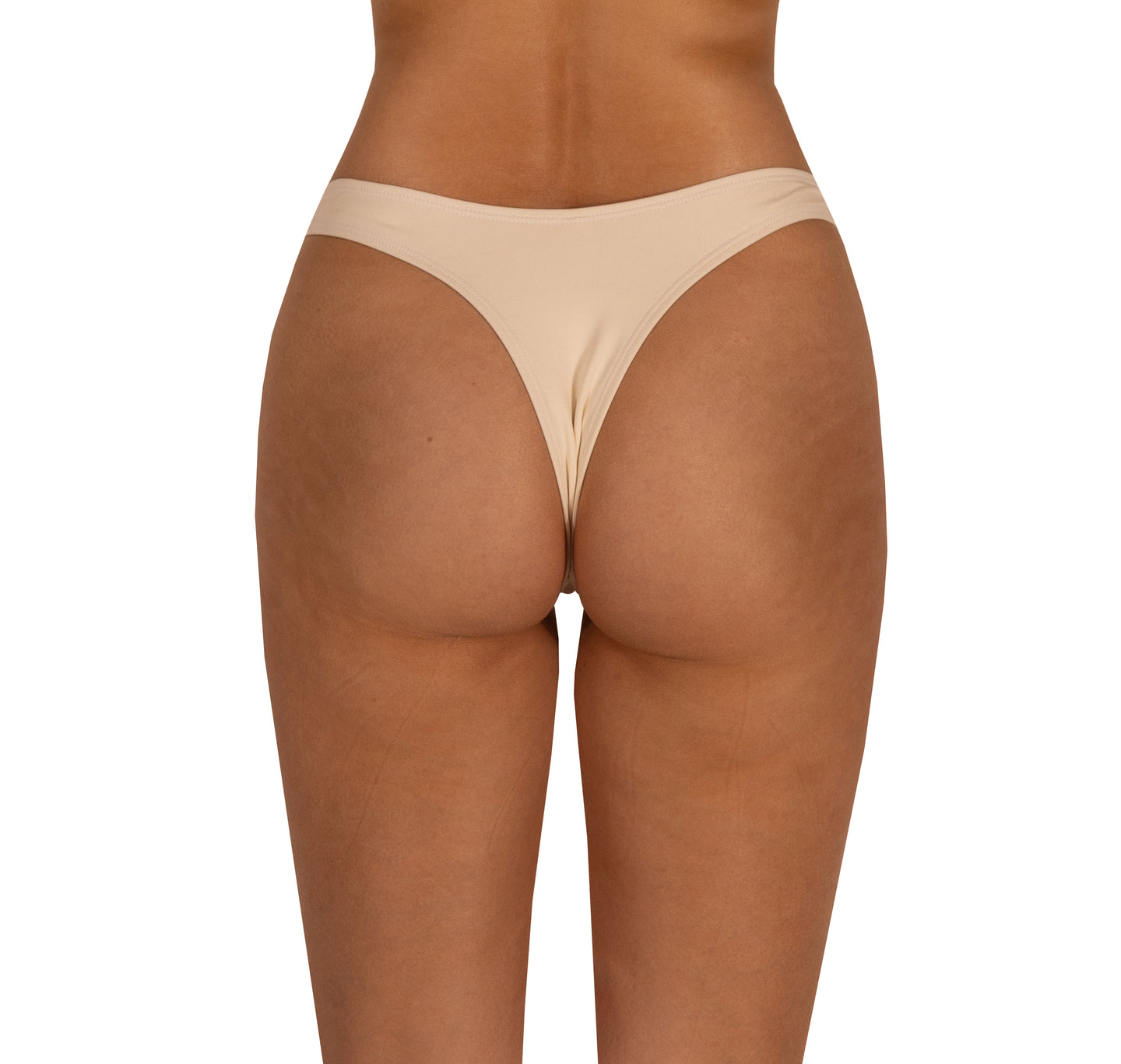 Bottom de Bikini Tiro Alto a la Cintura Olivia Ecru