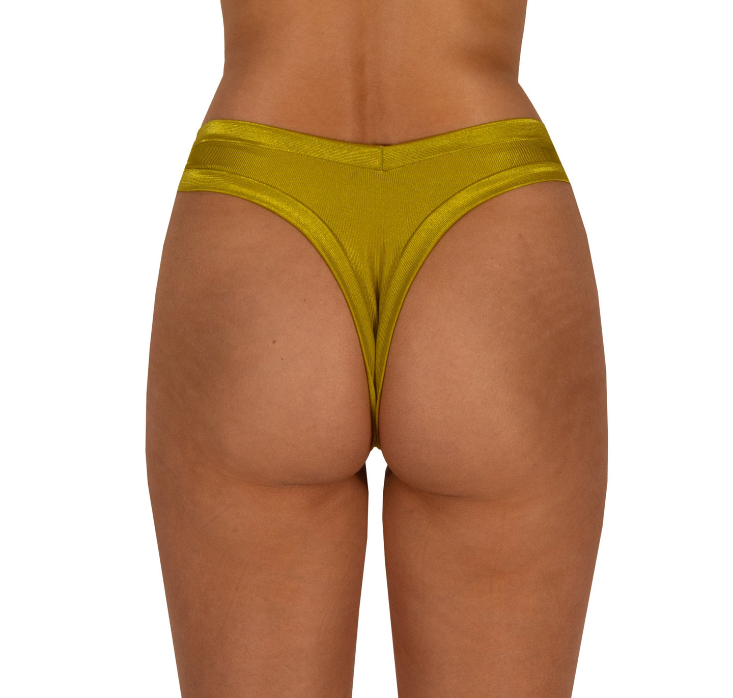 Bottom de Bikini sin elástico Paula Brillo Aguacate