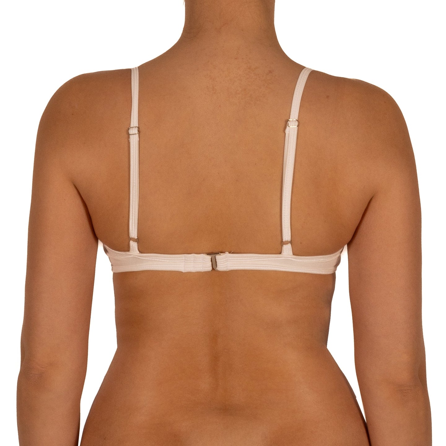 Top de Bikini Escote Redondo Veronica Brillo Blanco