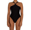 Traje De Baño Entero Escote Halter Adriana Negro