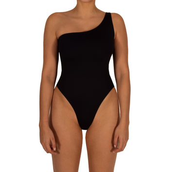Traje De Baño Entero Un Hombro Sabrina Negro