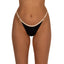 Bottom de Bikini Con Tirantes Ajustables Contorno Superior Crema Eliana Negro Ecru