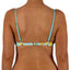 Top de Bikini Escote Redondo Profundo Romina Celeste Limon