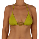 Top de Bikini Triangulo Amarrado al Cuello Rebeca Aguacate Pieza Acrílica