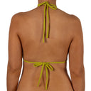 Top de Bikini Triangulo Amarrado al Cuello Rebeca Aguacate Pieza Acrílica
