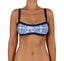 Top de Bikini Escote Semi Recto Tirante Ancho Anna Azulejo Azul Oscuro
