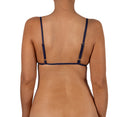 Top de Bikini Triangulo Tirante Ajustable Amarra Frontal Noelia Azul Marino