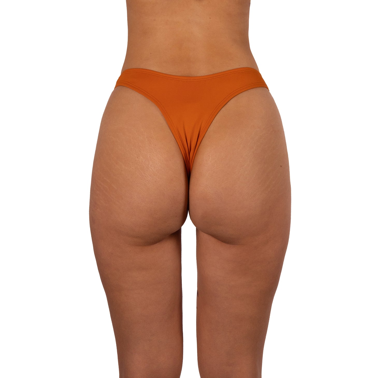Bottom de Bikini Tiro Alto a la Cintura Olivia Terracota