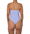 Traje De Baño Entero Trikini Nudos Victoria Raya Azul