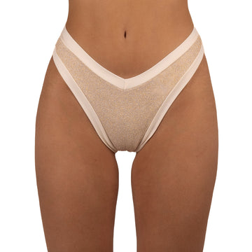 Bottom de Bikini sin elástico Paula Brillo Fiesta Blanco by Paula y Sofía Fernández