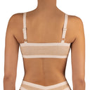 Top de Bikini Escote Semi Recto Tirante Ancho Anna Brillo Fiesta Blanco by Paula y Sofía Fernández