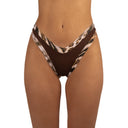 Bottom de Bikini sin elástico Paula Cafe Leopardo by Paula y Sofía Fernández