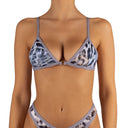 Top de Bikini Triángulo Argolla Dorada Macarena Guepardo Acero by Paula y Sofía Fernández
