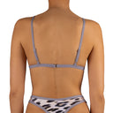 Top de Bikini Triángulo Argolla Dorada Macarena Guepardo Acero by Paula y Sofía Fernández