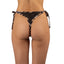 Bottom de Bikini Amarras Nora Brillo Negro Tiger by Paula y Sofía Fernández