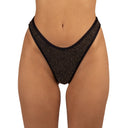 Bottom de Bikini sin Elástico Alegra Brillo Negro by Paula y Sofía Fernández