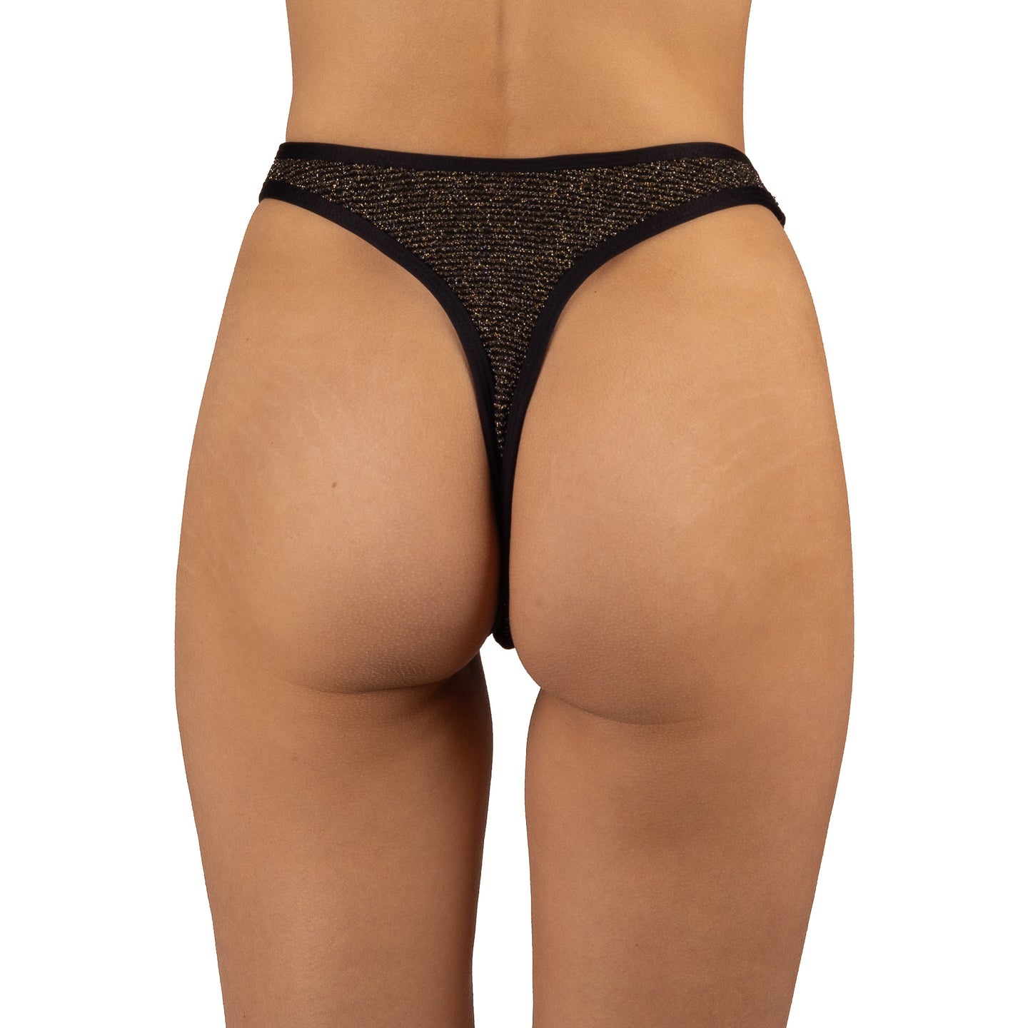 Bottom de Bikini sin Elástico Alegra Brillo Negro by Paula y Sofía Fernández