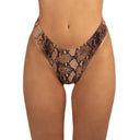 Bottom de Bikini Tiro Alto a la Cintura Olivia Rib Trenzado Cobra by Paula y Sofía Fernández