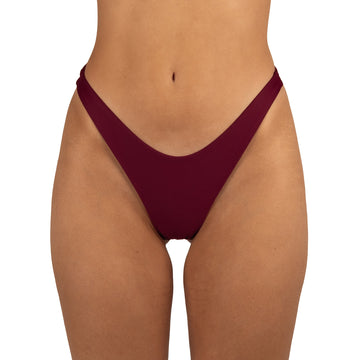 Bottom de Bikini sin elástico Amelia Granate by Paula y Sofía Fernández