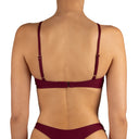 Top de Bikini Halter Escote Frontal Soledad Granate by Paula y Sofía Fernández