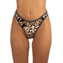 Bottom de Bikini sin Elástico Alegra Jaguar Brillo Bosque by Paula y Sofía Fernández