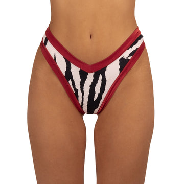 Bottom de Bikini sin elástico Paula Cebra Brillo Tamarindo by Paula y Sofía Fernández