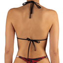 Top de Bikini Triangulo Amarrado al Cuello Rebeca Cebra Doble by Paula y Sofía Fernández