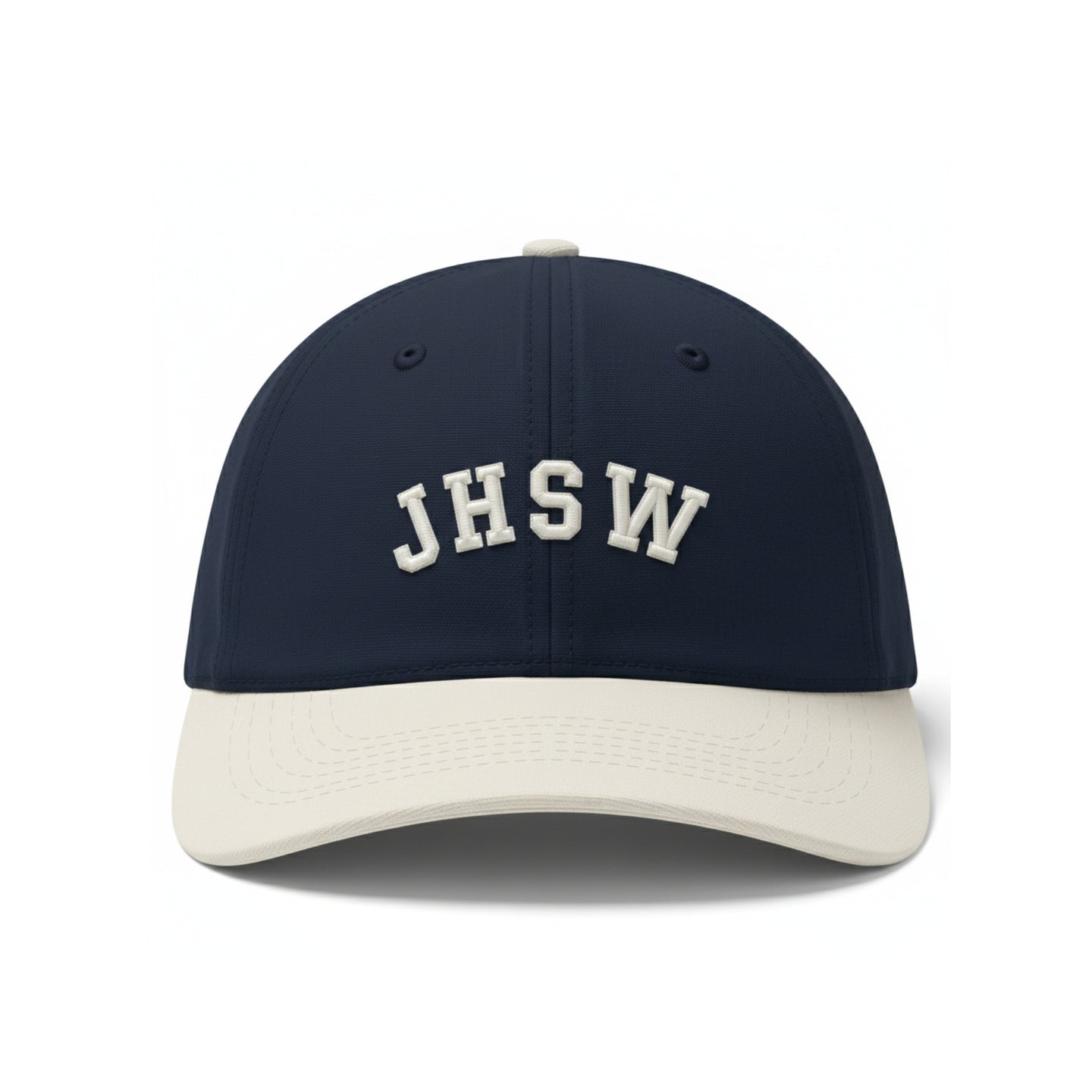Gorro Tipo Jockey Bordado JHSW Azul Crema Blanco