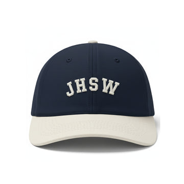 Gorro Tipo Jockey Bordado JHSW Azul Crema Blanco