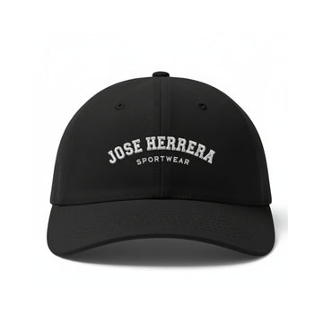 Gorro Tipo Jockey Bordado Jose Herrera Negro Blanco