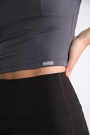 T-SHIRT RIBBED GREY