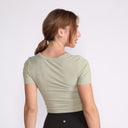 T-SHIRT RIBBED LIGHT SAGE