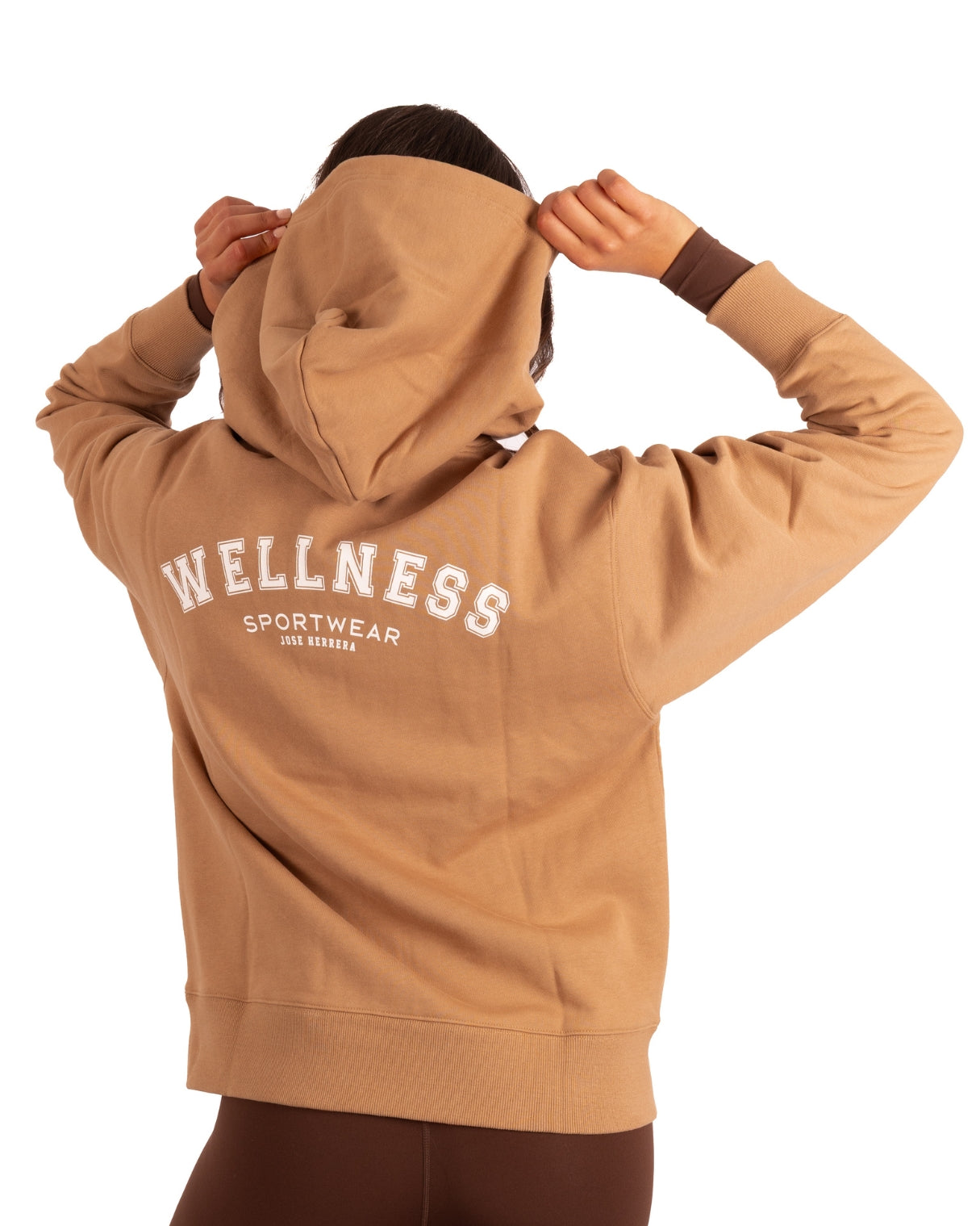 Poleron Hoddie Oversized Café Claro
