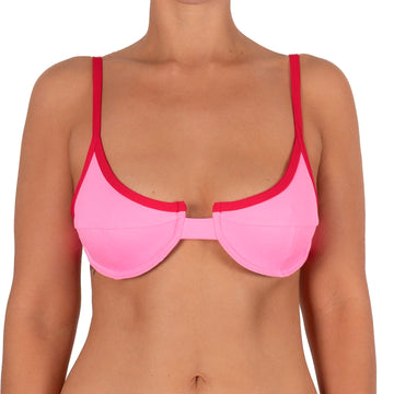 Top de Bikini con Arco Nidia Rosa Rojo