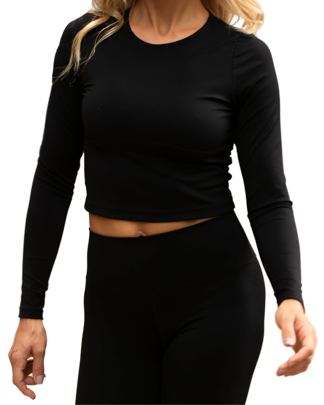 POLERA DEPORTIVA MANGA LARGA NEGRO