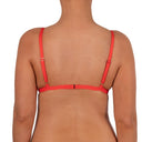 Top de Bikini Triángulo Argolla Dorada Macarena Morado Tomate