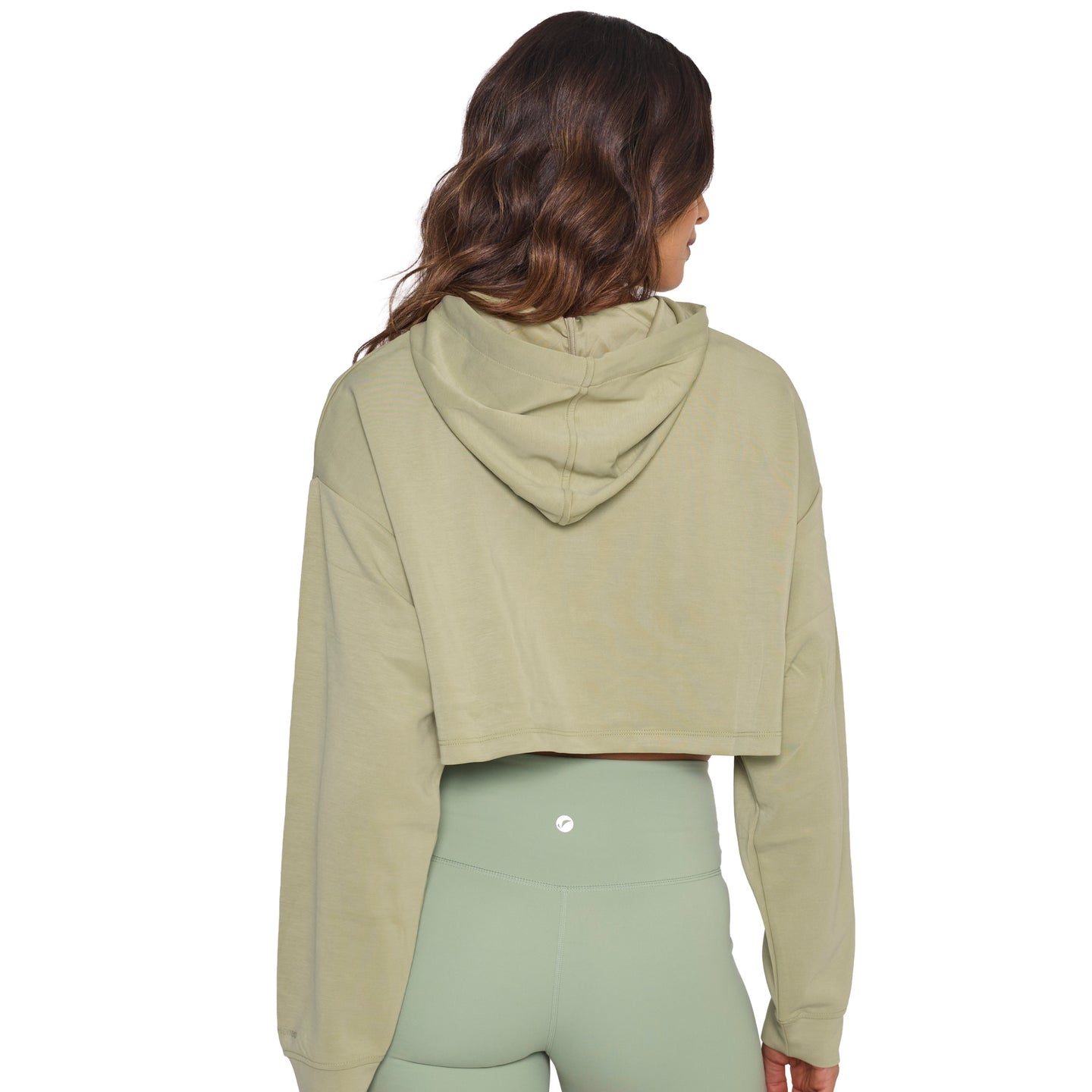 Poleron de Modal Corto  con Capucha Musgo