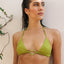 Top de Bikini Triangulo Amarrado al Cuello Rebeca Aguacate Pieza Acrílica