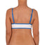 Top de Bikini Escote Recto Tirante Delgado Lorenza Blanco Azul